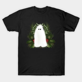 Christmas Spirit Ghost Print T-Shirt